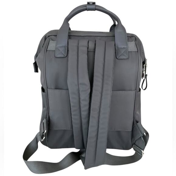 Baggallini Soho Unisex Laptop Gray Backpack - Picture 3 of 11